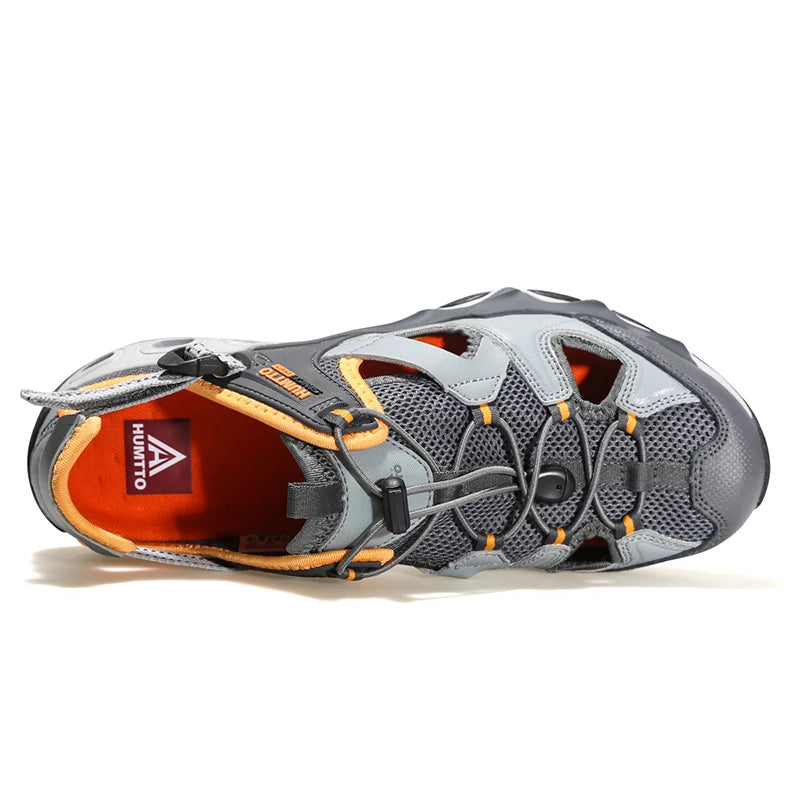 HUMTTO Summer Hiking Shoes for Men Breathable Beach Water Sneakers Man 2022 Sports Trekking Outdoor Shoes Casual Sandals Mens