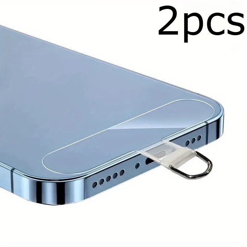 2/5pcs TPU Mobile Phone Lanyard Stickers - Universal Adhesive Mobile Phone Holder with Removable Anti-Loss Strap Connector Kit