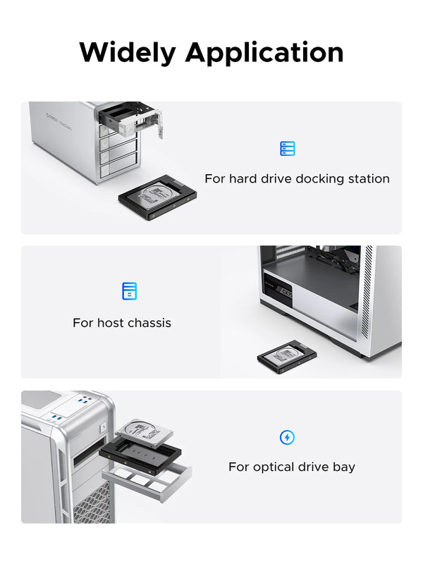 ORICO 2.5 SATA mSATA NGFF to 3.5 Hard Drive Caddy Adapter Internal Drive Bay SSD Converter Mounting Bracket Caddy Tray SATA 3.0