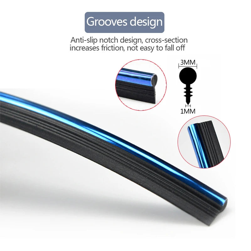 SEAMETAL 5/10M Car Interior Moulding Trim Strips Anti Scratch Dashboard Gap Fillers DIY Flexible Line for Car Styling Accessorie