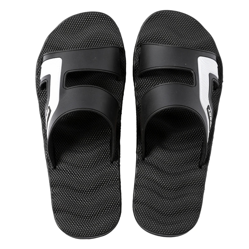 Mens Indoor Flat Slippers Slides Lightweight Home Shoes House Room Footwear Slide Slipper Comfortable PVC Upper EVA Soles