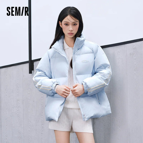 អាវក្រៅ Semir សម្រាប់នារី ៩០ភាគរយ ការពារទឹក ការពារខ្យល់ ដៃអាវ Raglan កអាវឈរ រចនាបថស្ព័រ ថ្មីឆ្នាំ ២០២៦