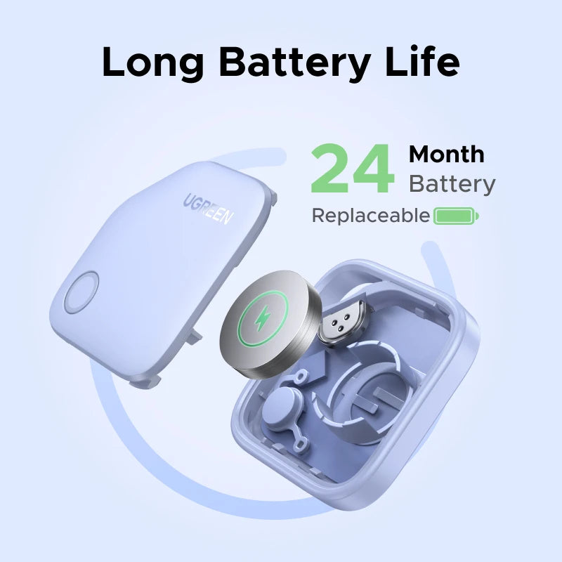 UGREEN Smart Tag Bluetooth Tracker, Keys Finder Item Locator SmartTag Up to 2 Year Battery For iPhone Apple Find My (only IOS)