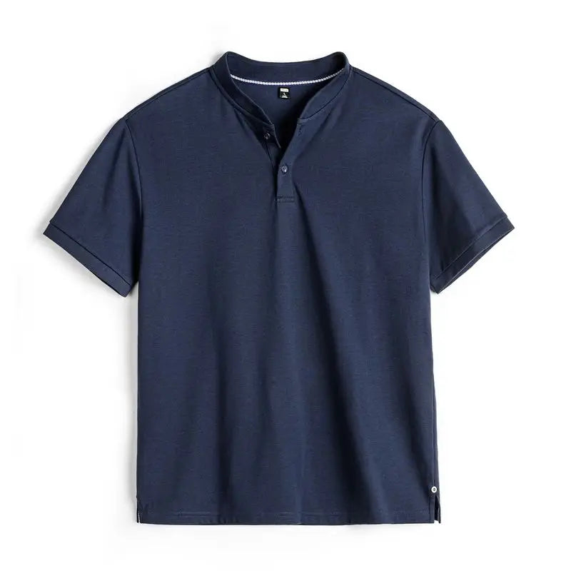 MADEN អាវយឺត Henley បែប Vintage Retro ស្ងួតរហ័ស មានខ្យល់ចេញចូលបានល្អ ស្លីមសម ដៃខ្លី ស្រួលពាក់ សម្រាប់បុរស រដូវក្ដៅ