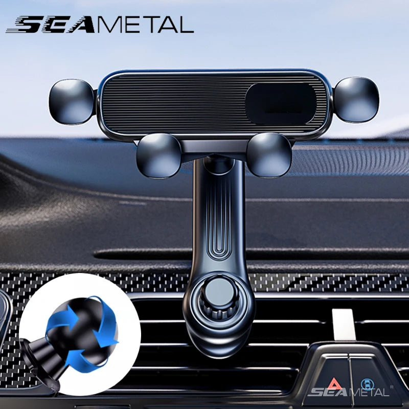 SEAMETAL Universal Car Phone Holder 4-Joint Air Vent Clip Phone Mount Stable Hook Cellphone Stand for 4.7-7 inch Mobile Phone