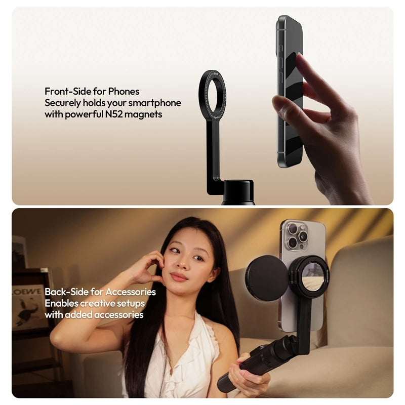 ដំបងថតរូប Selfie ចល័ត Ulanzi SK-27 ជើងកាមេរ៉ា Tripod Magsafe Phone Tripod Stand 8 ផ្នែក 10 ម៉ែត្រ បញ្ជាពីចម្ងាយសម្រាប់ Iphone 17 16 Android Vlog