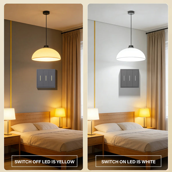 កុងតាក់ភ្លើងប៊ូតុង BSEED Zigbee 1/2/3/4Gang កុងតាក់ជញ្ជាំងឆ្លាតវៃ Tuya Smart Life Alexa Voice Control ស៊ុមប្លាស្ទិកគ្មានខ្សែអព្យាក្រឹត