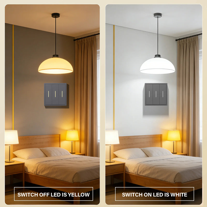 BSEED Zigbee Button Light Switch 1/2/3/4Gang Smart Wall Switch Tuya Smart Life Alexa Voice Control Plastic Frame No Neutral Line