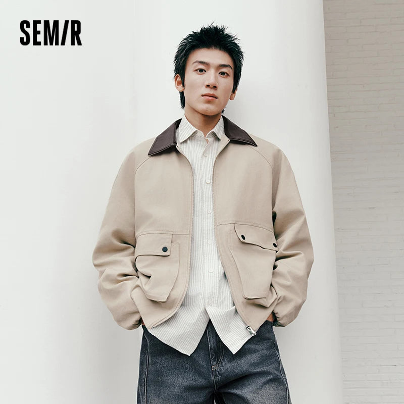 Semir Women Jacket Vintage Workwear Balloon Silhouette Loose Fit 2026 Autumn Utility Structured Urban Casual Outerwear
