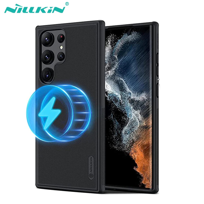 For Samsung Galaxy S25 Ultra Magsafe Case NILLKIN Frosted Shield Pro Magnetic Wireless Charging Cover For Samsung S25/S24Ultra