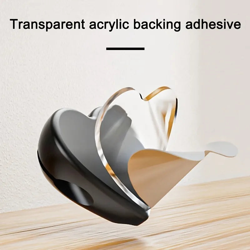2PCS Self-Adhesive Heart-Shaped Cable Organizer,Phone Charging Line Holder,for Desks, Nightstands,Offices.3-hole design