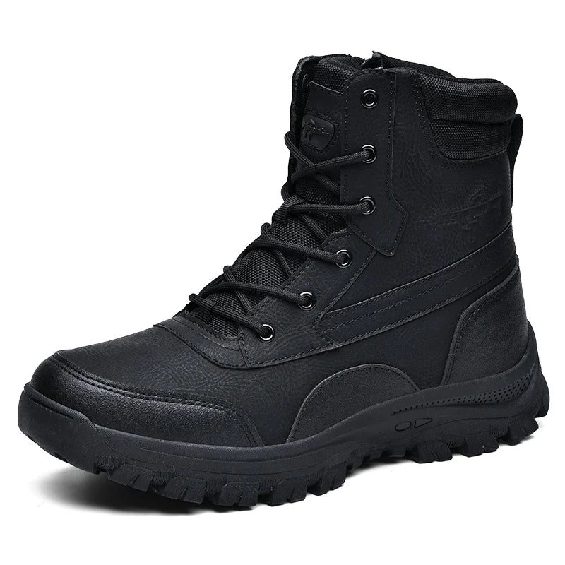 Men's plus size outdoor field training boots four seasons high-top anti-slip comfortable combat boots cross-country hiking boots
