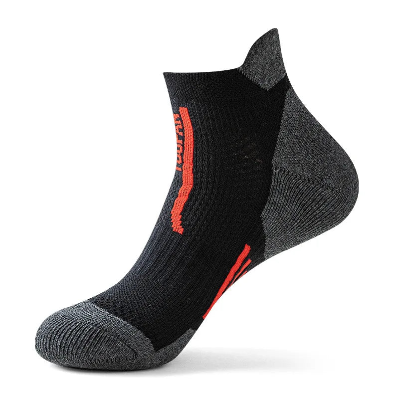 WRELS 1/2/3 Pairs Athletic Ankle Socks Moisture Wicking Compression Socks Men Women Breathable Arch Support Outdoor Hiking Socks