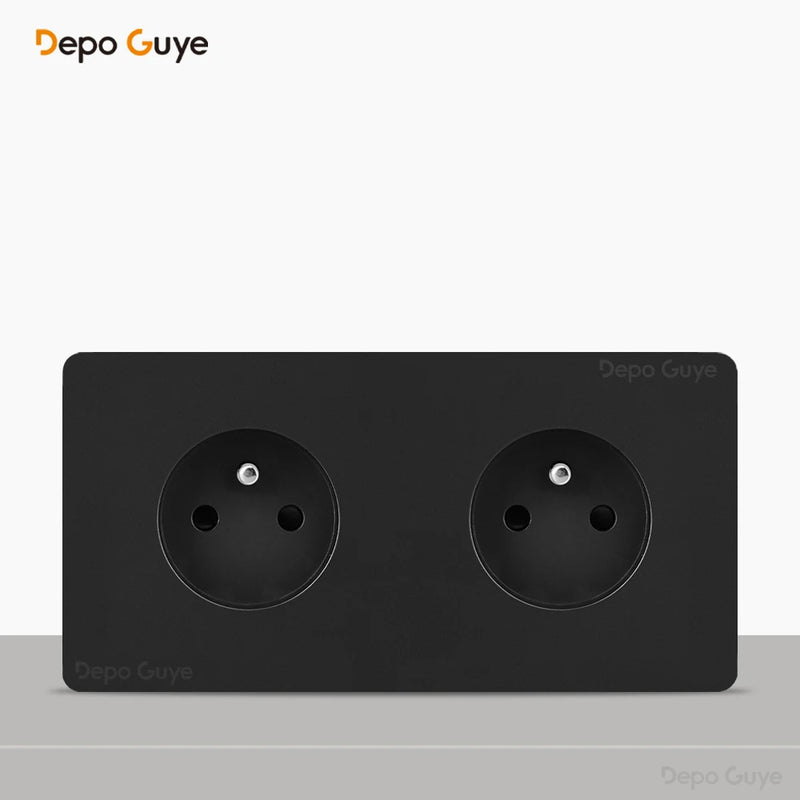 Retro Brass Lever Switch 1-4 Gang 2 Way Toggle Switch Panel Black EU RU FR Electrical Sockets And Switches USB Type-c Cat6 Rj45