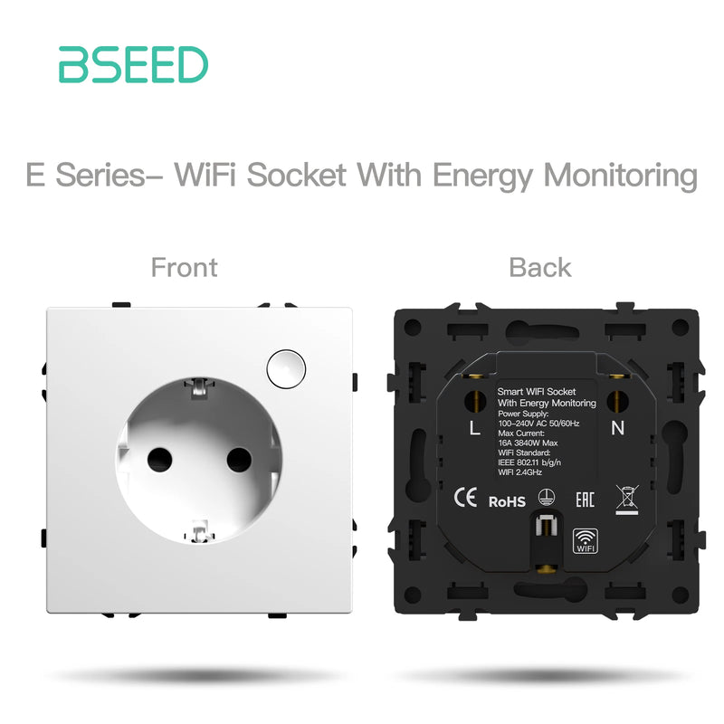 BSEED E Grand Series WIFI Click Switch Function Part Smart Button Light Switch DIY Part Smart Wifi Socket Parts Free Combination