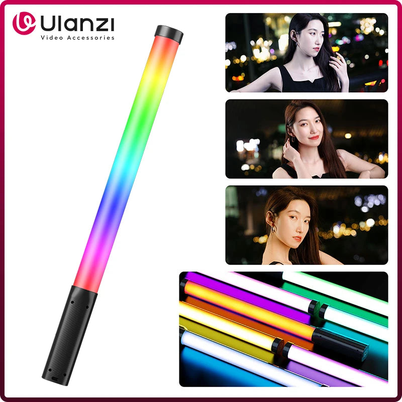 អំពូលភ្លើង Ulanzi VL119 10W RGB Light Wand Handheld Stick Light 2500K-9000K Bi-Color Photography Tube Light សម្រាប់ការផ្សាយផ្ទាល់វីដេអូ Vlog