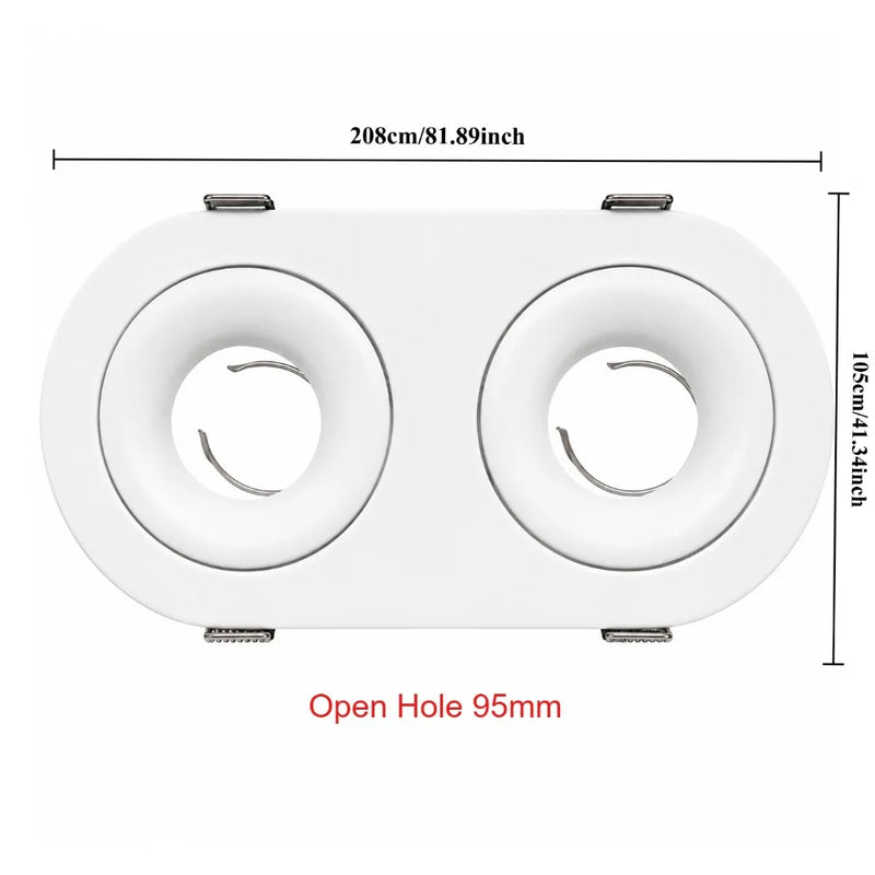 ចង្កៀងបំភ្លឺ JOYINLED ฝังក្នុងរន្ធ LED Downlight តង្កៀបសម្រាប់ដាក់អំពូល GU10/MR16 សម្រាប់ទ្រជើងចង្កៀងពិដានក្នុងផ្ទះ ស៊ុមចង្កៀងបំភ្លឺពិដានដែលអាចជំនួសបាន