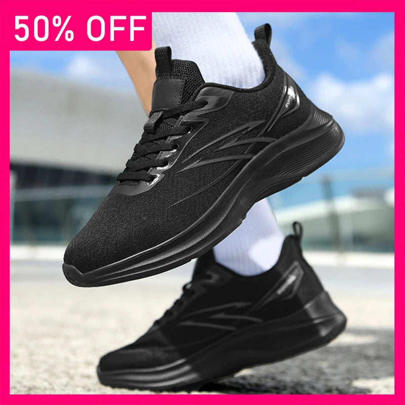 Men Sports Shoes Fashionable Mesh Breathable Lightweight Outdoor Soft Soled Fitness Shoes New Comfortable Versatile Tennis Shoes