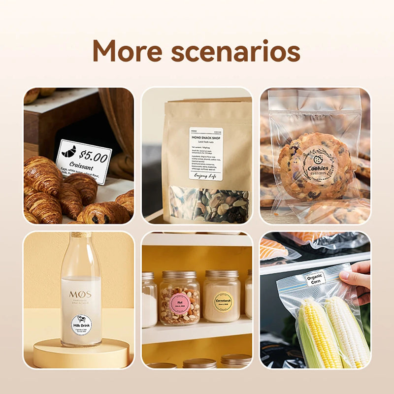 Niimbot B1 Thermal Printer Self-adhesive Food Stickers Bluetooth Label Maker Pocket Name Pirce Bacode Bussiness Labeling Machine