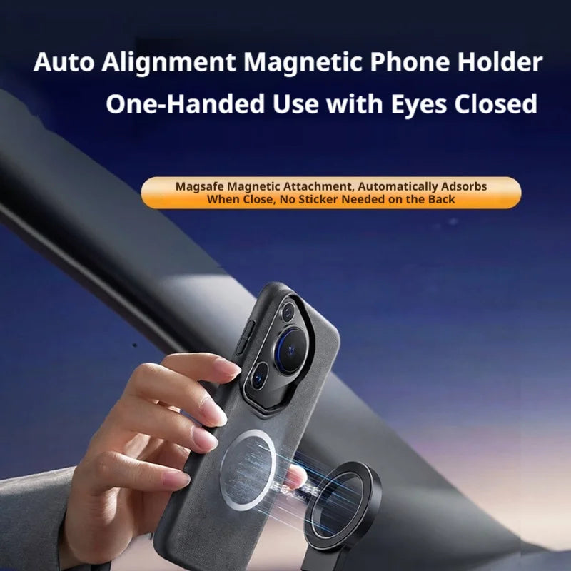 SEAMETAL Magnetic Foldable Phone Stand 360 Rotatable Universal Car Dashboard Phone Holder GPS Stand in Car for Car Accessories