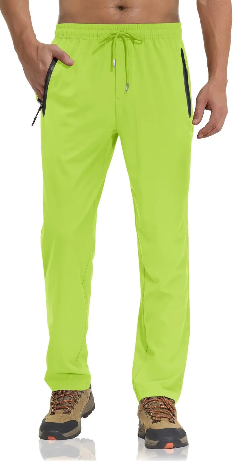 TACVASEN Summer Quick Dry Joggers Hiking Pants Mens Lightweight Casual Running Pants Drawstring Fitness Sports Gym Sweatpants