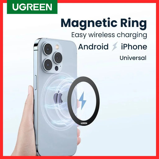 UGREEN Magnetic Metal Ring for Magsafe iPhone 15 14 13 Pro Android Phones Plate Sticker Rings For Magsafe Wireless Charger Stand