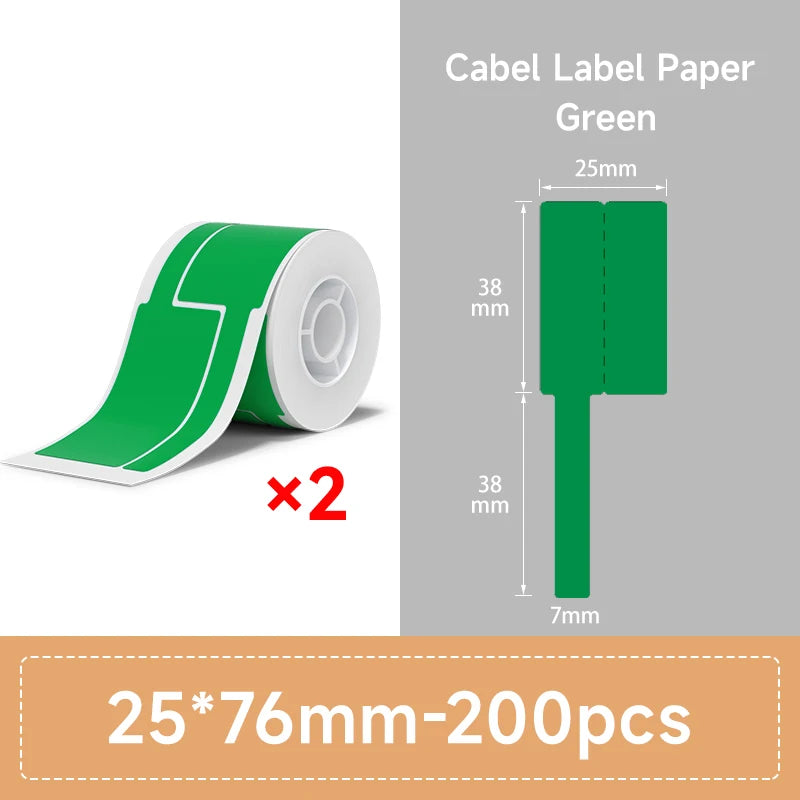 1 Roll Niimbot Cable Label for B1 B21 B3S B31 B4 Color Self-adhesive Self-adhesive Sticker for Communications