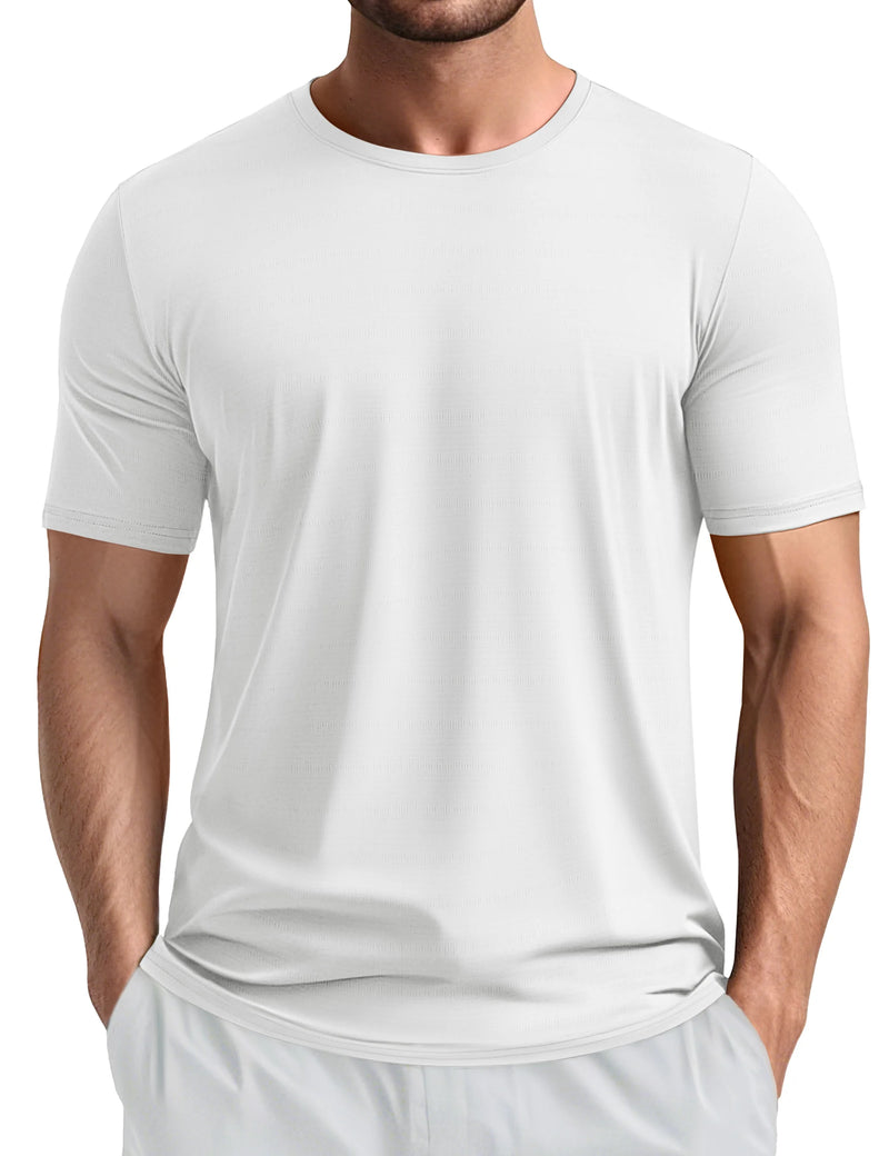 TACVASEN Lightweight Athletic T-Shirts Men's Quick Dry Workout Gym Tops Short Sleeve Running Tee Shirt Performance Activewear
