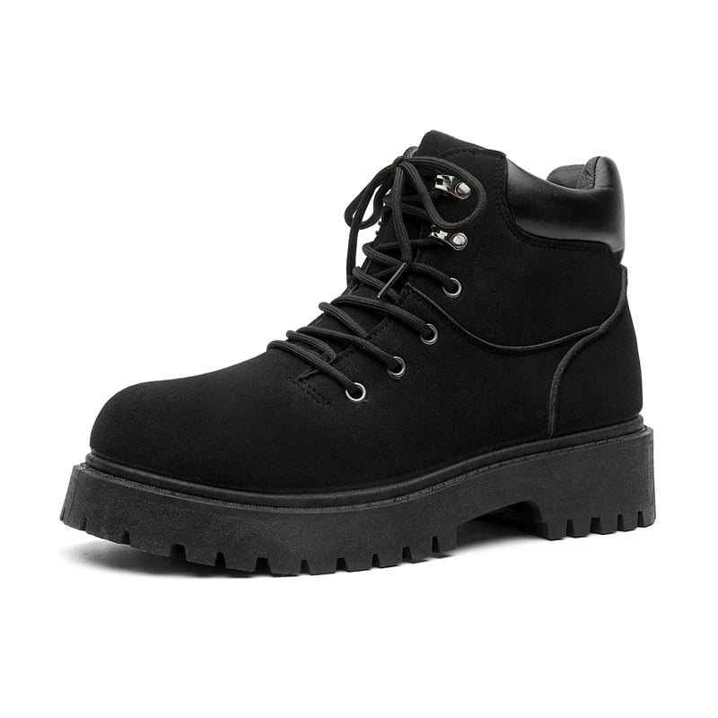 Men's boots four seasons new retro casual boots fashion light breathable soft-sole non-slip comfort outdoor walking work boots