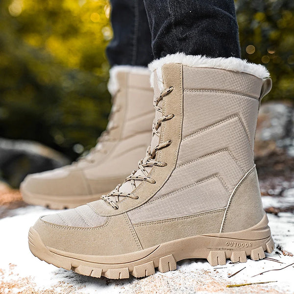 Lovers casual snow boots winter warm velvet cotton boots men's non-slip comfort outdoor boots unisex cross-country hiking boots