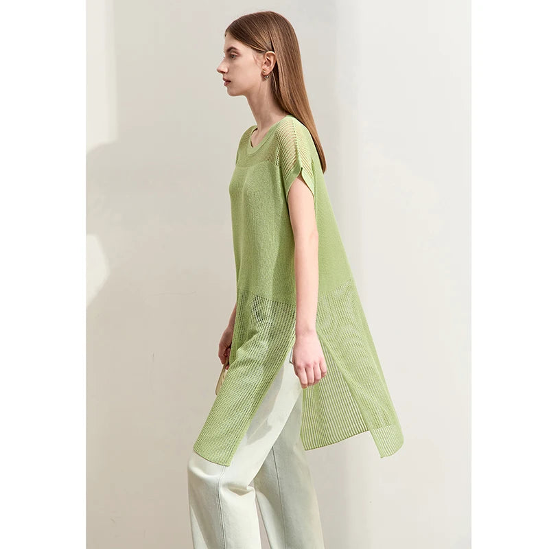 អាវយឺត Amii Minimalism រដូវស្លឹកឈើជ្រុះឆ្នាំ ២០២៥ ថ្មីសម្រាប់ស្ត្រី កមូលវែងបើកចំហរសម 12442298
