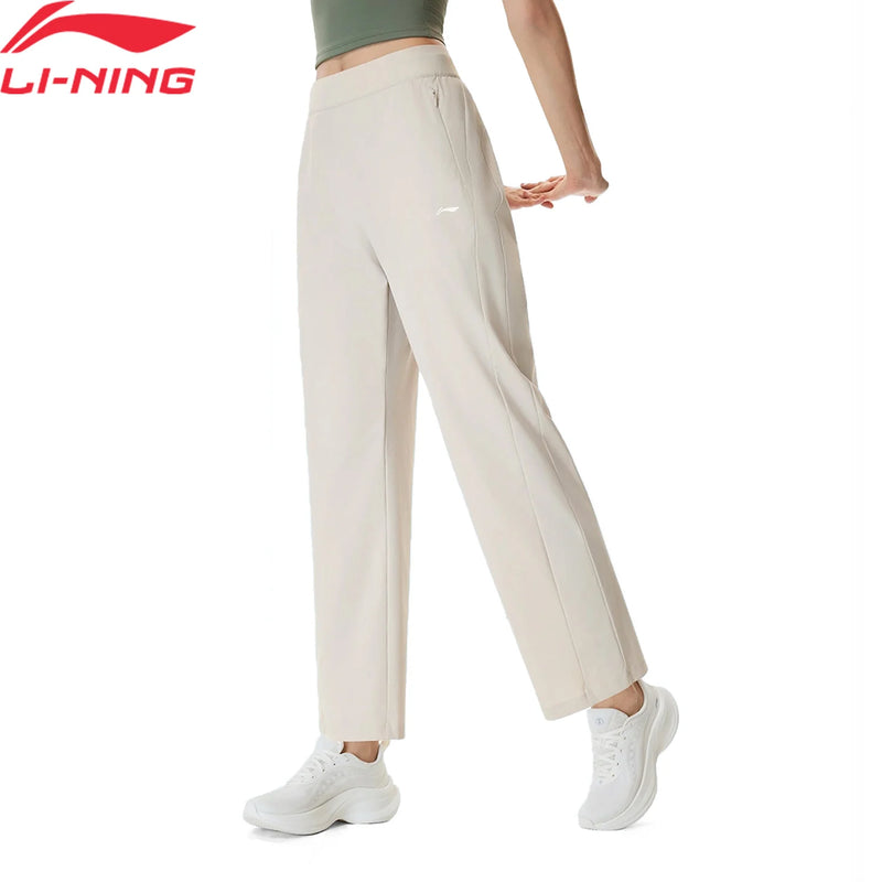 ខោហាត់ប្រាណ Li-Ning សម្រាប់នារី ប៉ាក់ ៧៨% ប៉ូលីអាមីត ២២% អេឡាស្ទីន LN COOL ការពារកម្តៅថ្ងៃ ខោហាត់ប្រាណទន់ AKYW060