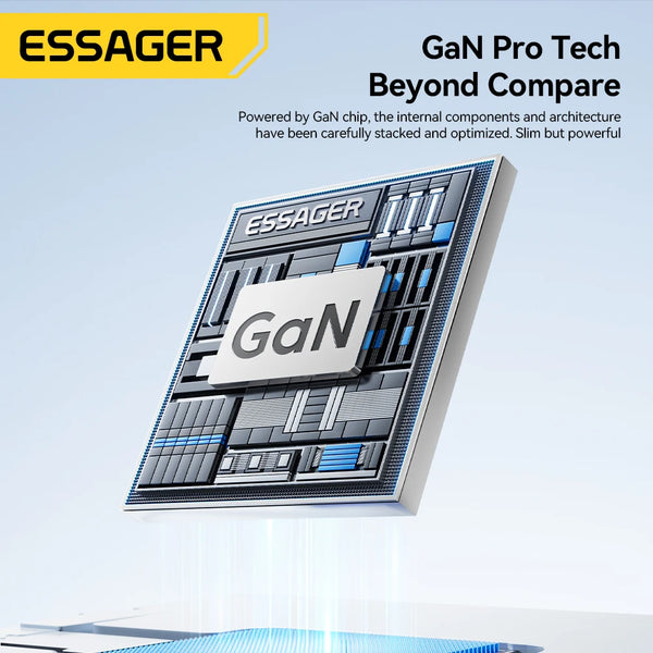 ឆ្នាំងសាក Essager 85W GaN 6 រន្ធ USB ប្រភេទ C ឆ្នាំងសាកលើតុ PD ស្ថានីយសាកថ្មលឿនសម្រាប់ iPhone 17/16/15 Samsung S24 កុំព្យូទ័រយួរដៃ iPad