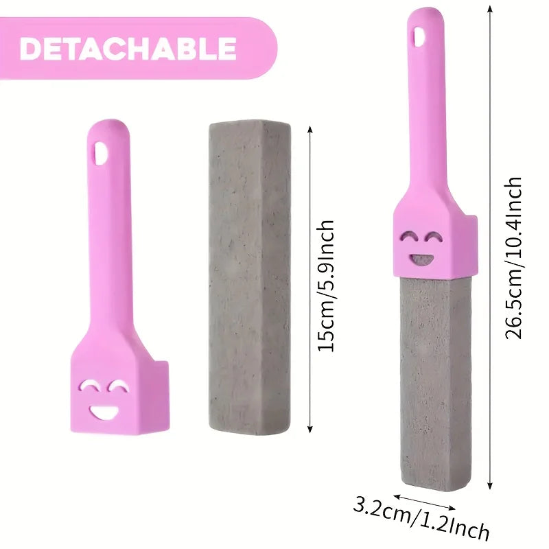 3pcs Pumice Stone Toilet Brushes - Non-Electric Scrubber for Bathroom,Living Room,Bedroom & Outdoor Use |Bathroom Cleaning Tools