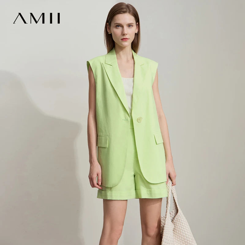 អាវកាក់រដូវក្តៅថ្មីរបស់ Amii Minimalist សម្រាប់ស្ត្រីធ្វើដំណើរទៅធ្វើការ កប្បាស លីនីន រលុង អាវធំម៉ូដការិយាល័យ សម្លៀកបំពាក់នារី 12542071