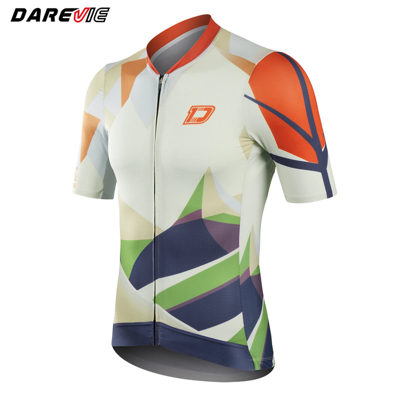 អាវយឺតជិះកង់ DAREVIE បុរស ម៉ាក Maillot 4-Way Strech ស្រូបយកសំណើម កម្រិតហ្វឹកហាត់ អាវជិះកង់ប្រឆាំងនឹងការរអិល ស្រាល ទន់ សម្រាប់បុរស