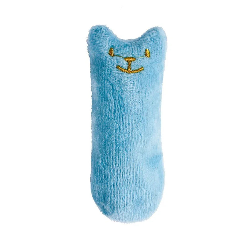 1pcCat Design Cat Teaser Toy Containing Squeaky Plush Pillow Toy Interactive Pet Supply Pet plush toys，Multiple colors available
