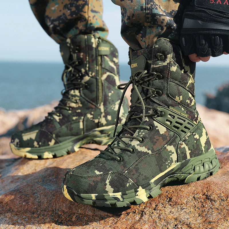 Men's training boots four seasons light anti-slip breathable casual outdoor field hiking Professional Battlefield tactical boots