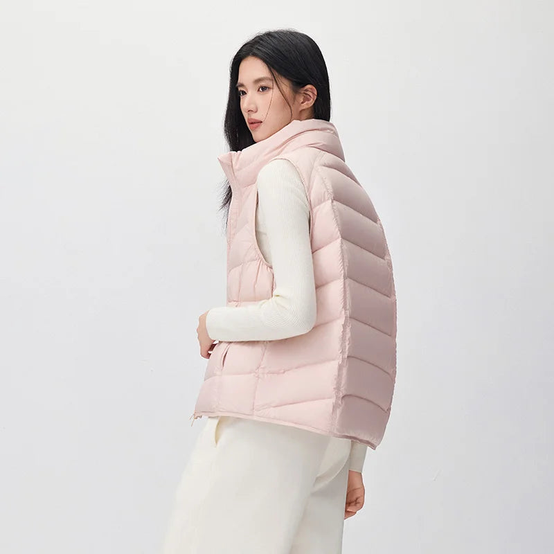 អាវកាក់ Semir សម្រាប់នារី ការពារទឹក ទម្ងន់ស្រាល ៩០ ភាគរយ ធ្វើពីរោមចៀម ក្រណាត់ទន់ ងាយស្រួលពាក់ប្រចាំថ្ងៃ រដូវរងាថ្មីឆ្នាំ ២០២៦