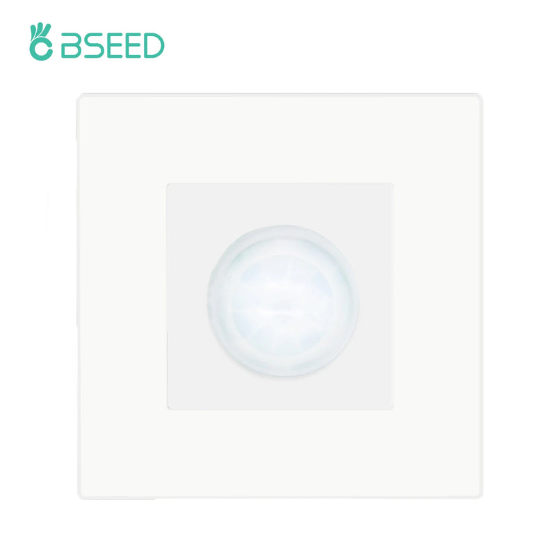 BSEED Human Body Sensor Switch Wall Lamp Switch 90℃ Infrared Motion Detector Galss Frame Plastic FrameEU Standard Light Switches