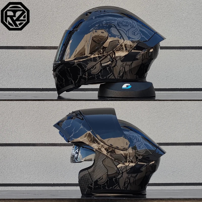 Motorcycle helmets Double Visors Modular Flip Up helmet DOT approved Full face casque moto racing  casco abatible para moto