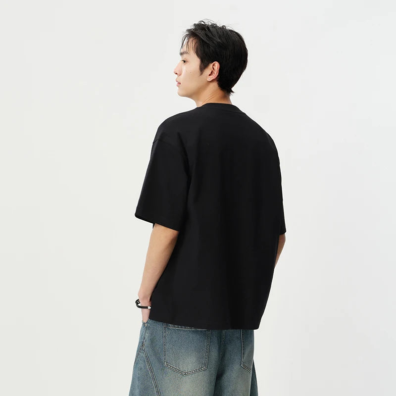 អាវយឺត Semir សម្រាប់បុរសនិងស្ត្រី ដៃខ្លី កប្បាសធ្ងន់ បោះពុម្ពក្រាហ្វិកតិចតួច ទំហំធំ មានខ្យល់ចេញចូលបាន រចនាបថប្រចាំថ្ងៃ ឆ្នាំ២០២៦