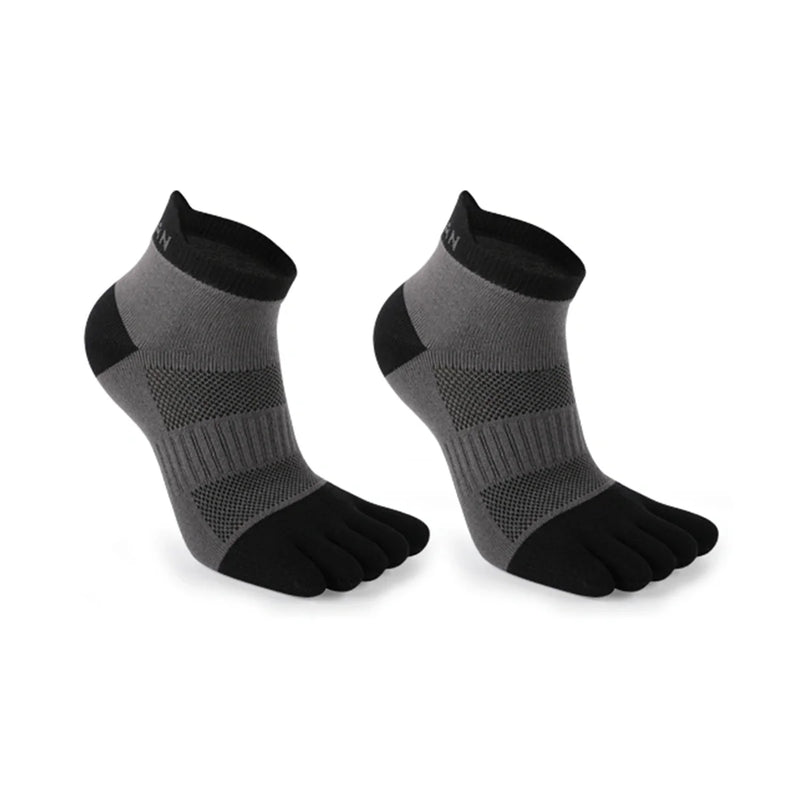WRELS COOLMAX Sports Five Finger Socks Breathable Comfortable Anti Friction Athletic Running Five Toe Socks Marathon Toesocks