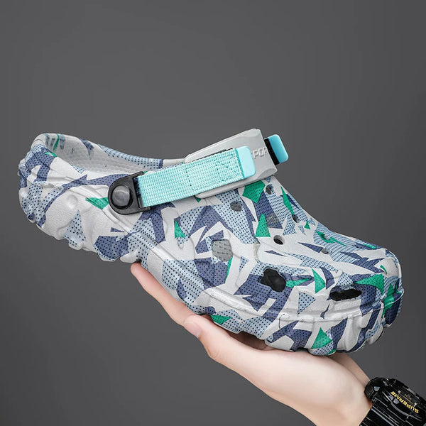 Men's Camouflage Clogs Non-slip EVA Sandals Lightweight Beach Slippers Plus Size 48 49 50 51 Home Garden Outdoor Casual Shoes