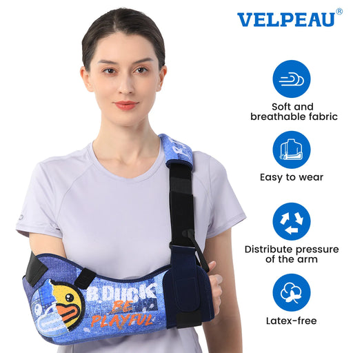 VELPEAU Arm Sling Medical for Broken Hand, Fracture and Dislocation Forearm Support Arm Brace for Shoulder Injury for Adults
