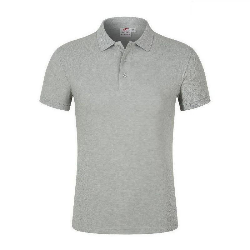 Turn-down Collar High-End Pure Cotton Polo Shirt Short Sleeve  casual Corporate  business Group Meetings  custom Logo