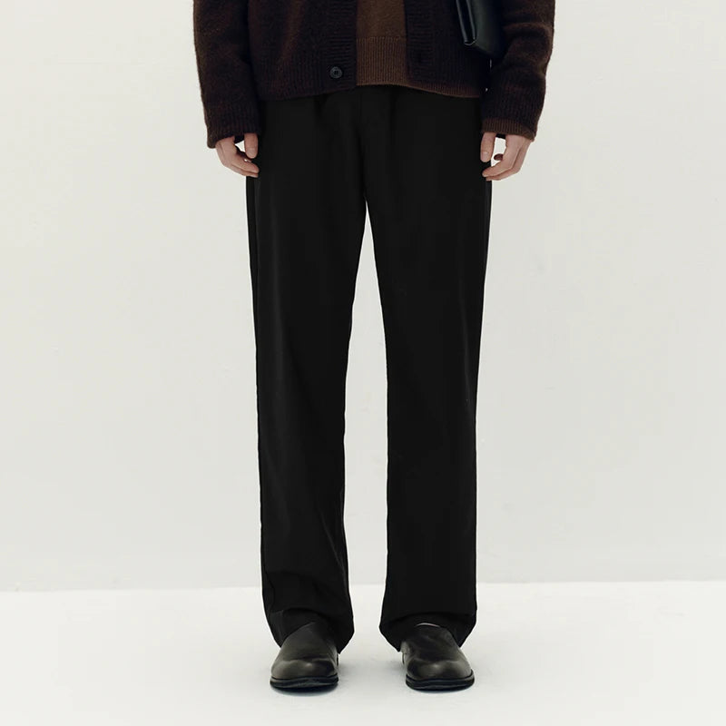 Semir Men Pants Comfortable Solid Straight Work Commute 2026 Autumn Casual Style Easy Care Long Trousers Daily Wear