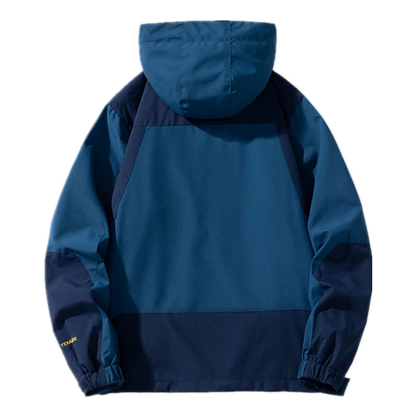 2026 Men's Long-Sleeved Hooded Jacket, Casual Waterproof Coat, Black, Green, Blue, Pink, Khaki Color, Autumn, New, Fashion