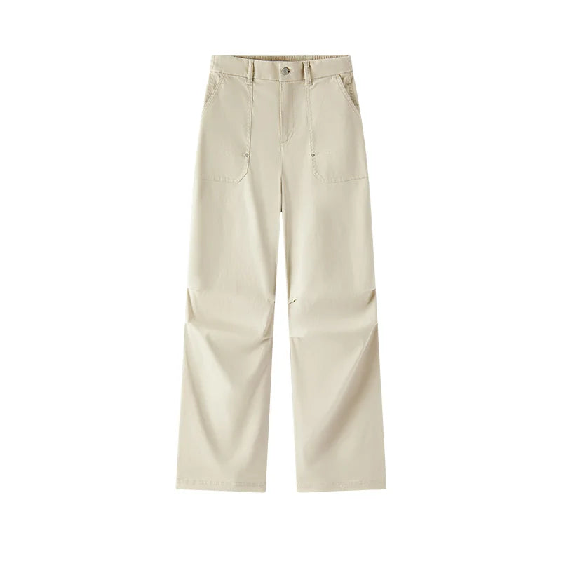 Semir WideLeg Pants Soft Texture ElasticWaist Women Spring Casual Fashion Trend StreetStyle Outdoor Workwear Comfortable New