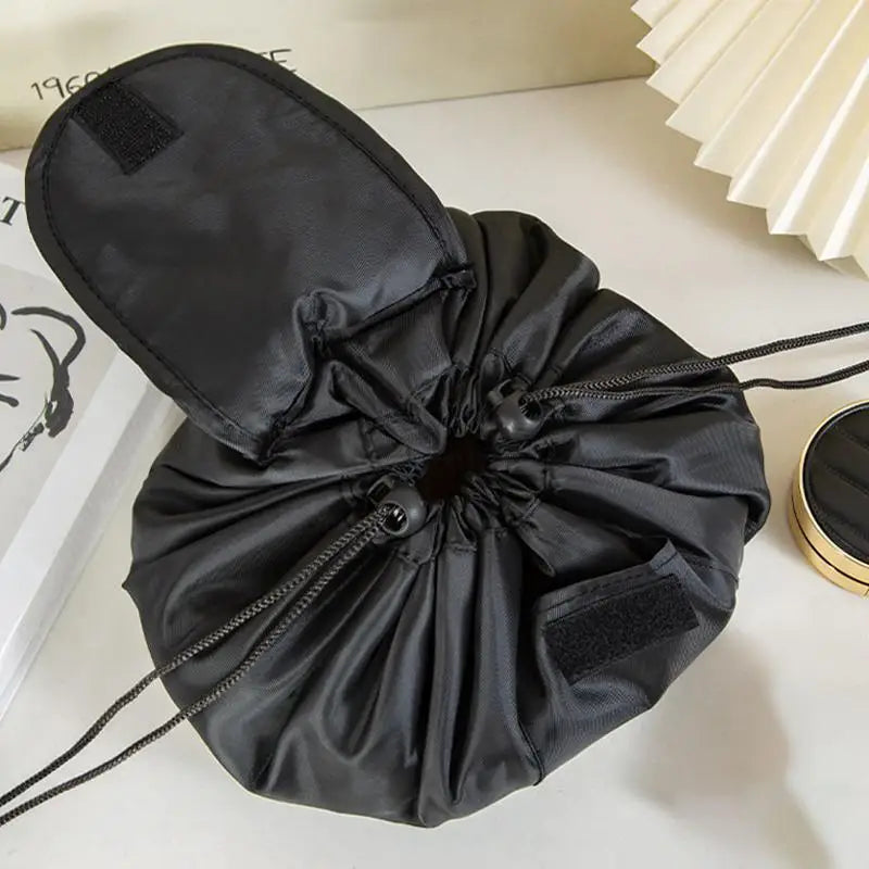 1pc Women Drawstring Cosmetic Bag Travel Storage Makeup Bag Portable Waterproof Toiletry Case,Washing Bag Makeup Pouch Bags